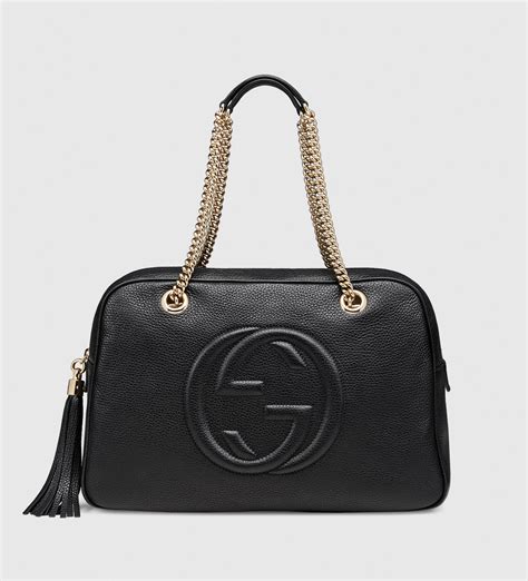 gucci tas paars|gucci leather shoulder bag.